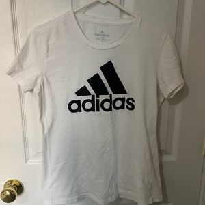 White adidas t shirt